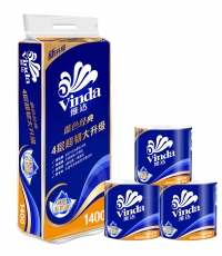 维达V4069蓝色经典卷筒纸4层140g*6