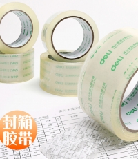 得力30325封箱胶带60mm*100y*50um(6卷/筒)(高透)