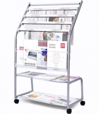 得力9304报刊架海量型(银)