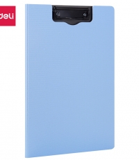 得力5016纽赛竖式折页板夹(浅蓝)