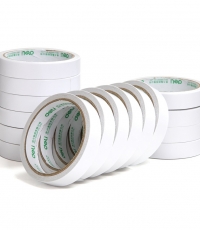 得力30402棉纸双面胶带18mm*10y*80um*16卷/袋