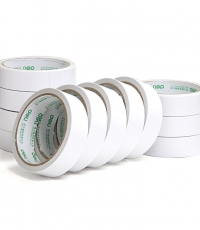 得力30415棉纸双面胶带36mm*10y*80um(白)(8卷/筒)
