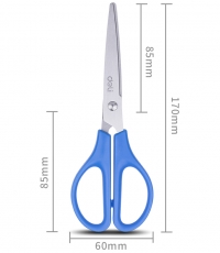 得力0603标准办公剪刀中号170mm*12