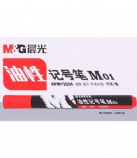 晨光记号笔油性M01*10（红）APMY2204