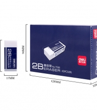 得力7536A白橡皮(白)(24块/盒)
