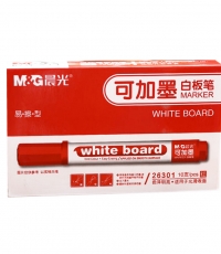 晨光可加墨白板笔单头AWM26301红*10