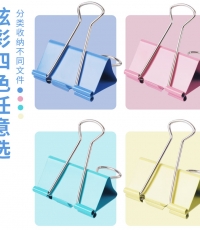 晨光Eplus彩色长尾夹19mm（筒装）ABS92742