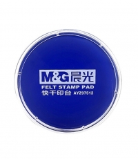 晨光快干印台(透明圆)蓝AYZ97512