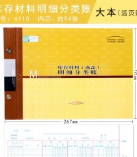 莱特6110库存材料明细账16k 100页