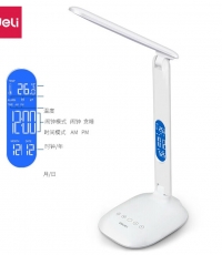 得力4325LED可充电带屏幕台灯(白色)1200mAh DC5V
