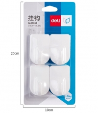 得力19353挂钩_1.5kg(白色)(4只/卡)