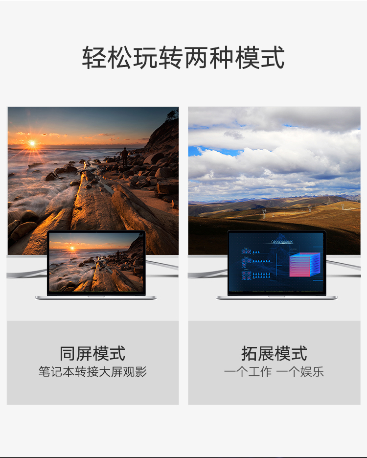 綠聯(lián)（UGREEN）Mini DP轉(zhuǎn)HDMI/VGA二合一轉(zhuǎn)換器 20422 支持4K分辨率 黑色
